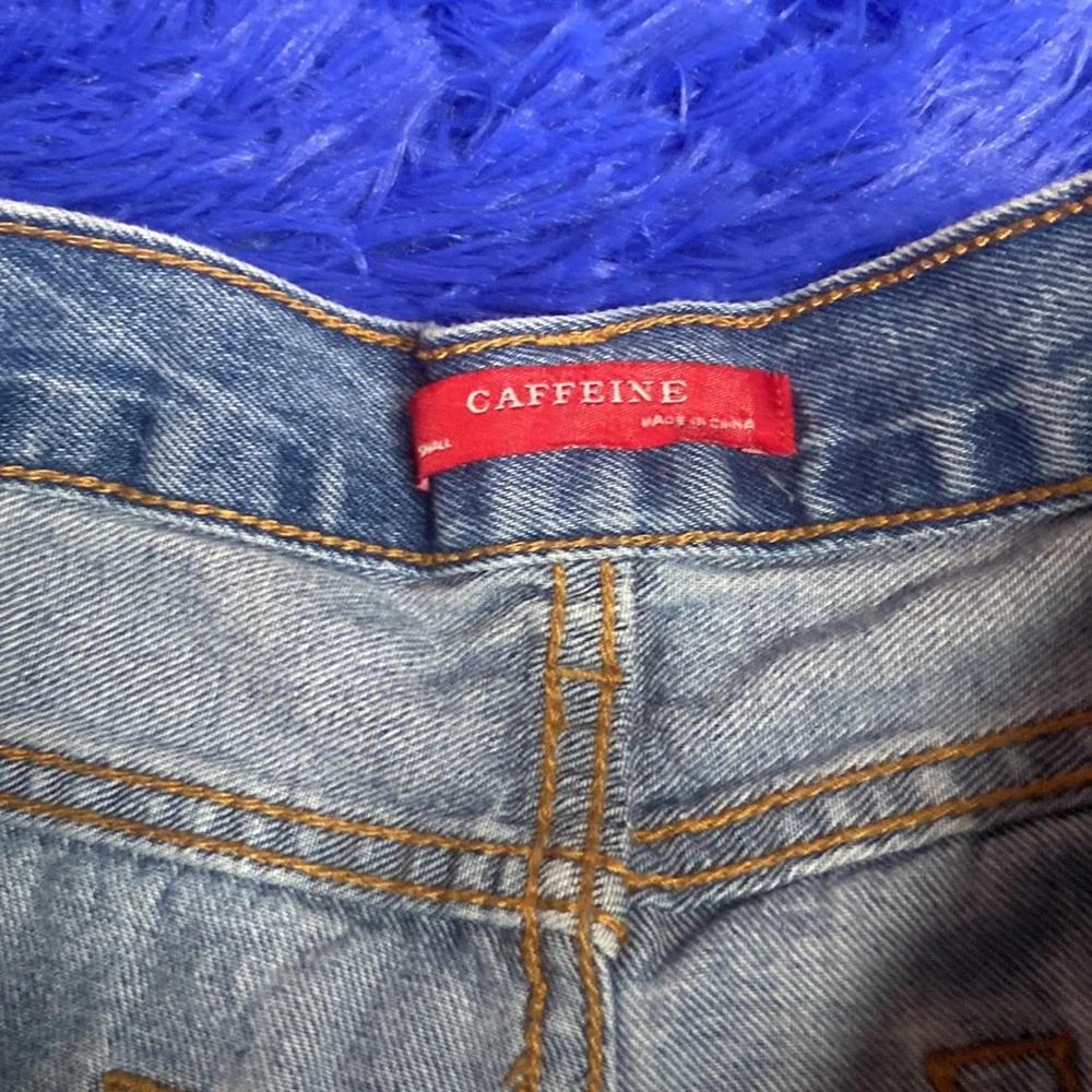 Caffeine Distressed Blue Jean Denim Shorts Size Small Excellent Condition